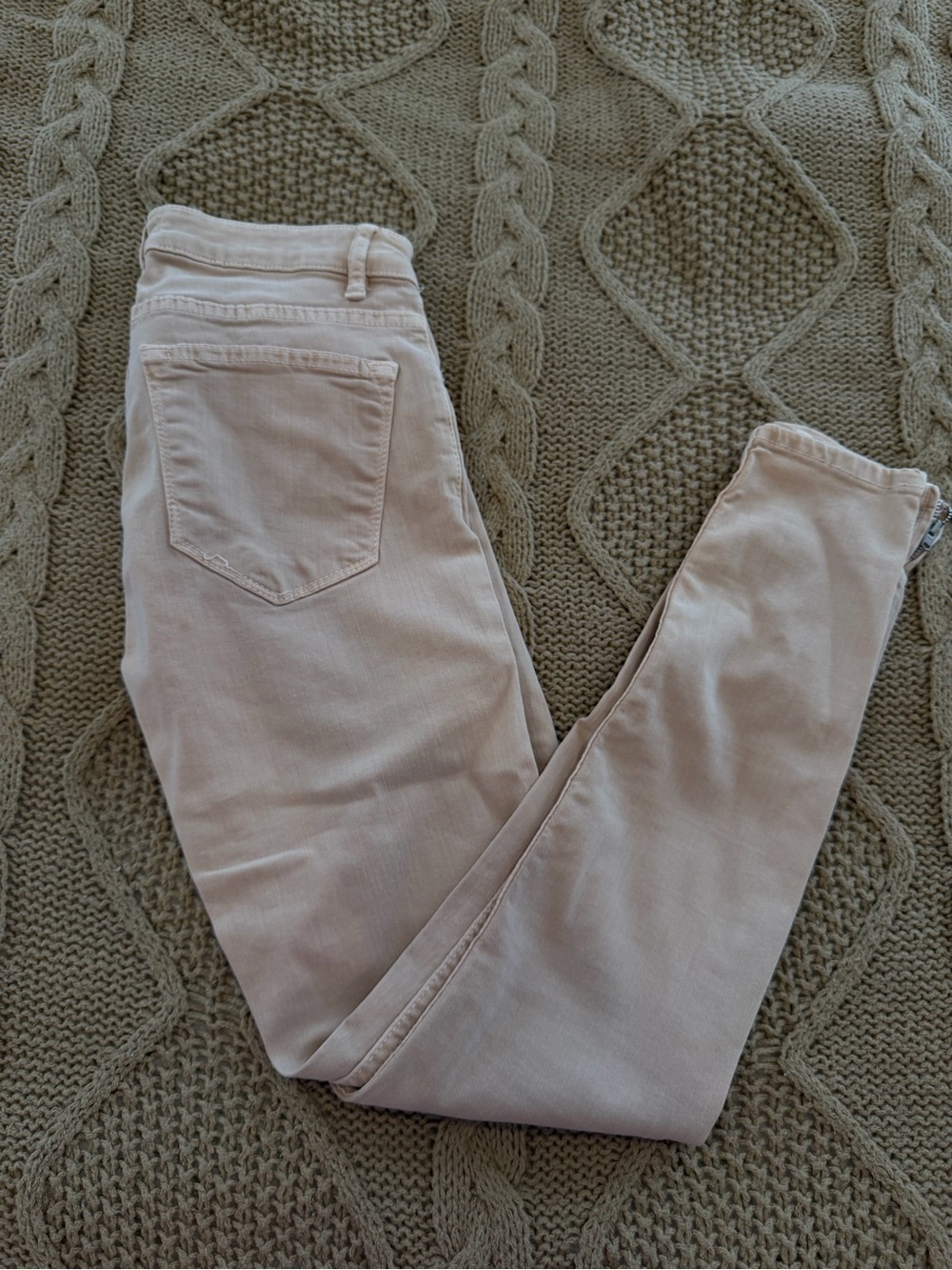 Zara blush pink beige jeans size US 2